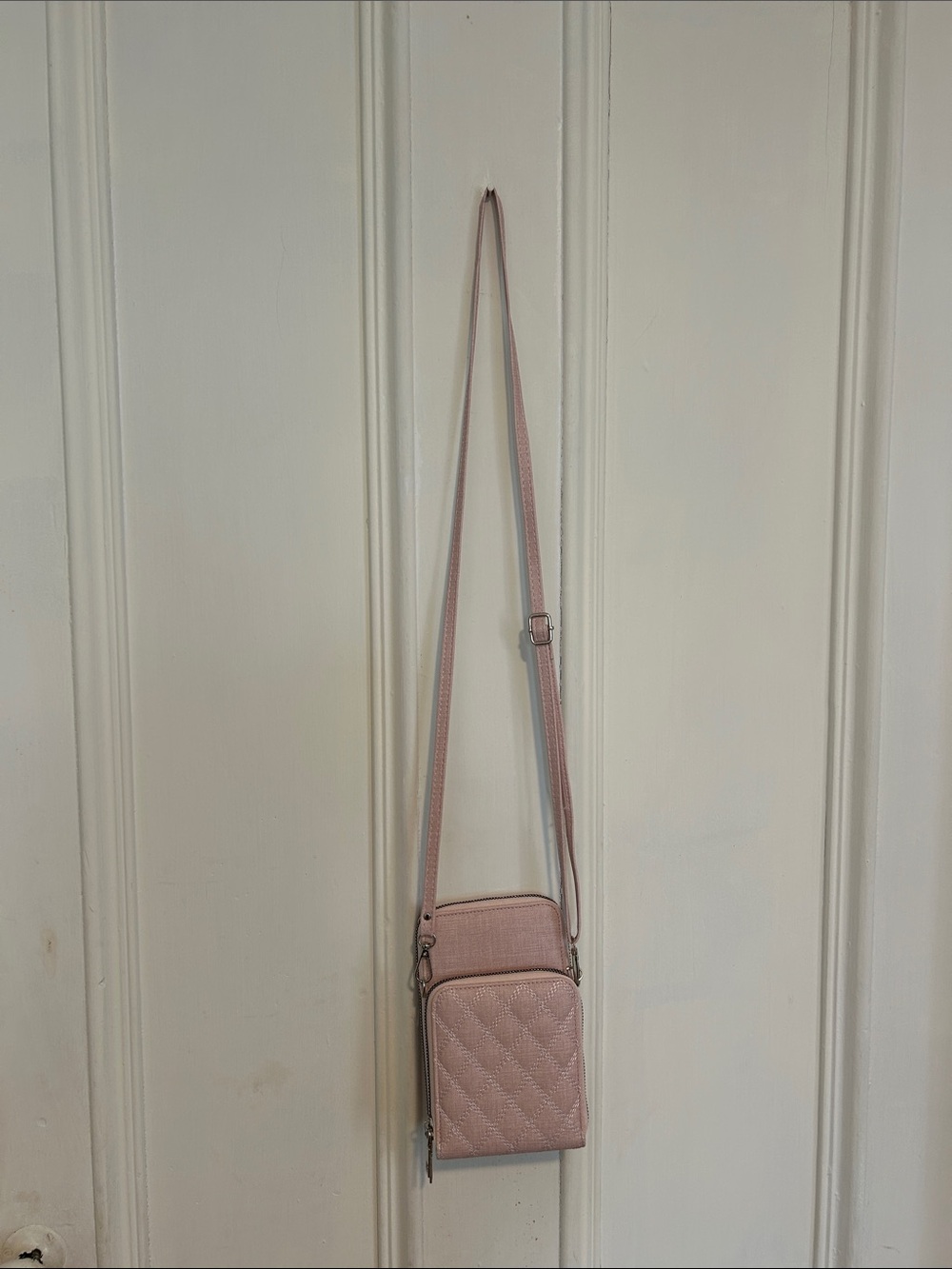 Blush Quilted Crossbody Phone Bag - Unbranded